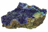 Sparkling Azurite Crystals With Malachite - Laos #107198-1